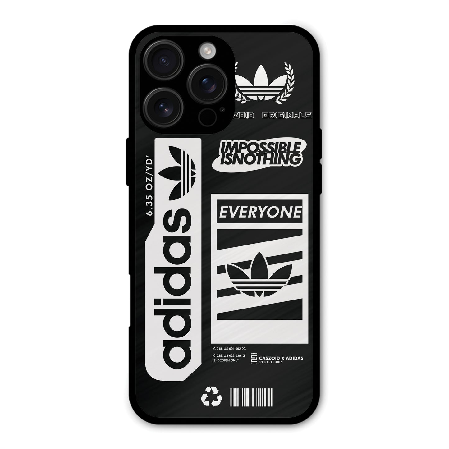 adidas-BLACK-NEW-DESIGN PREMIUM GLOSSY PHONECASE