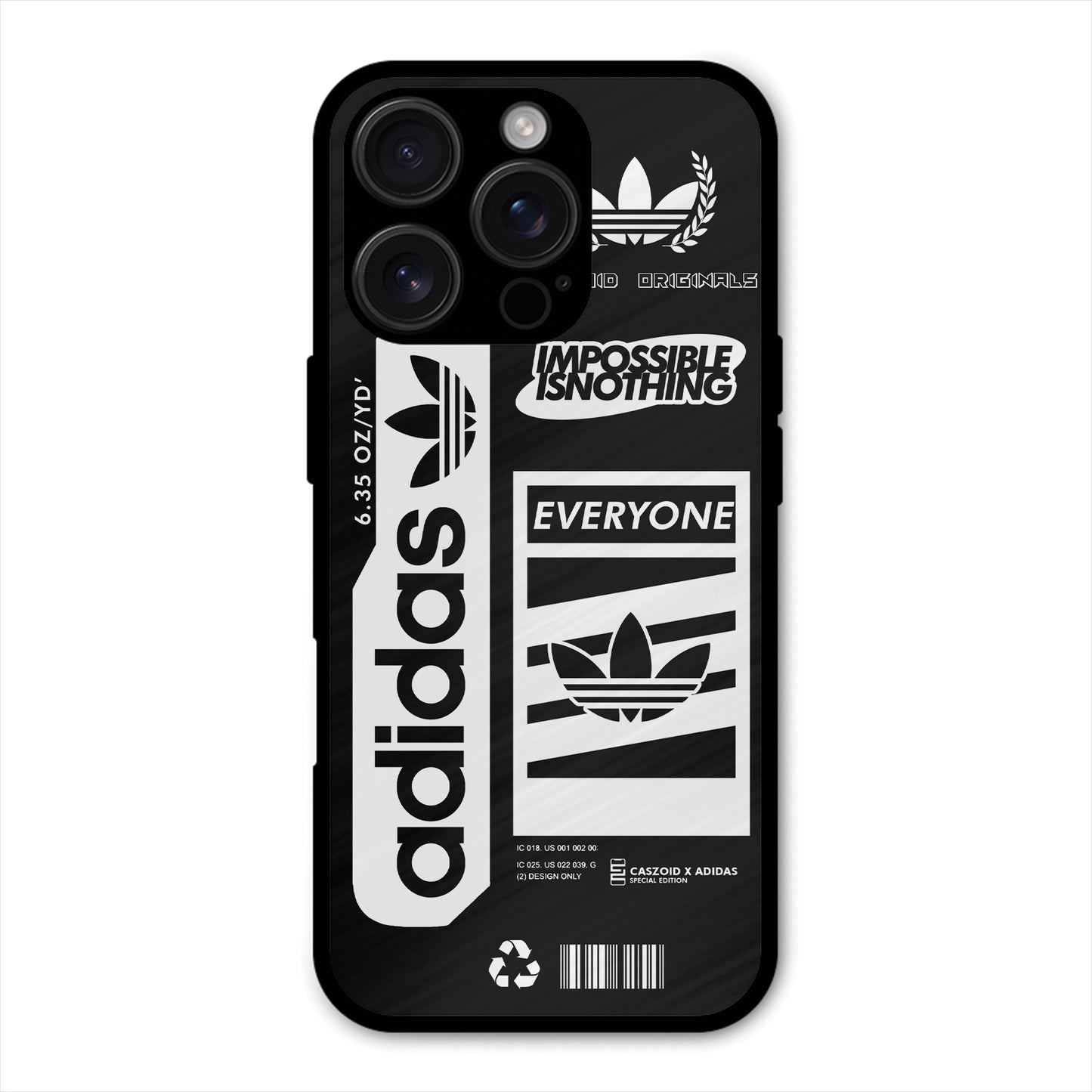 adidas-BLACK-NEW-DESIGN PREMIUM GLOSSY PHONECASE