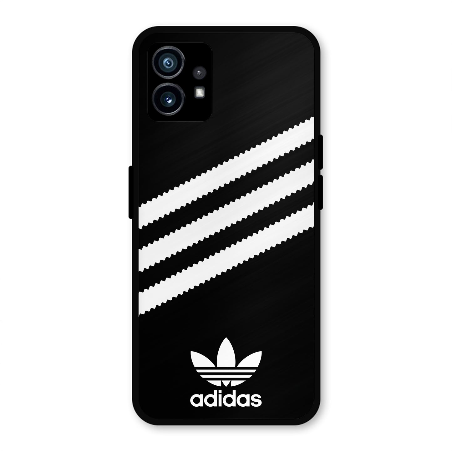 ADIDAS BLACK WHITE STRIPEWAVES PREMIUM GLOSSY PHONECASE FOR NOTHING 1