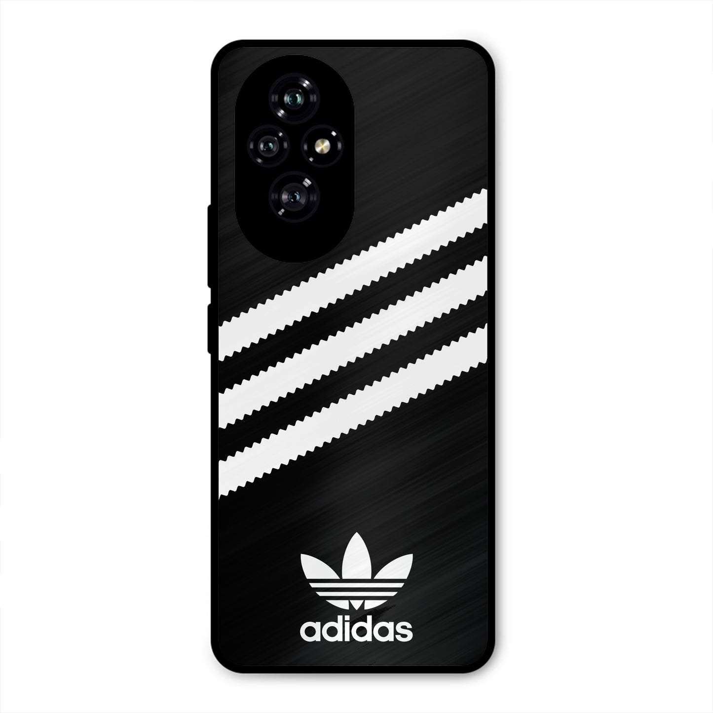 ADIDAS BLACK WHITE STRIPEWAVES PREMIUM GLOSSY PHONECASE FOR HONOR 200 5G