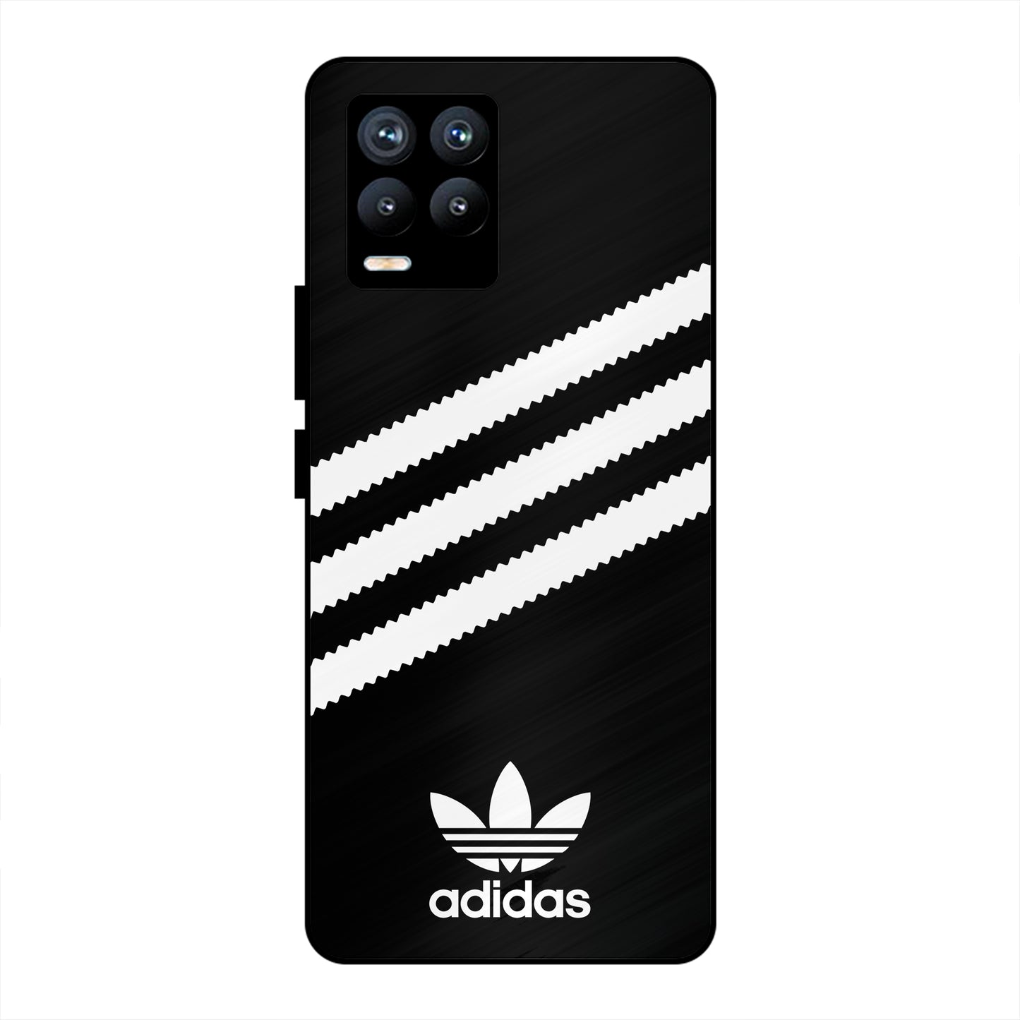 ADIDAS BLACK WHITE STRIPEWAVES PREMIUM GLOSSY PHONECASE FOR REALME 8 4G