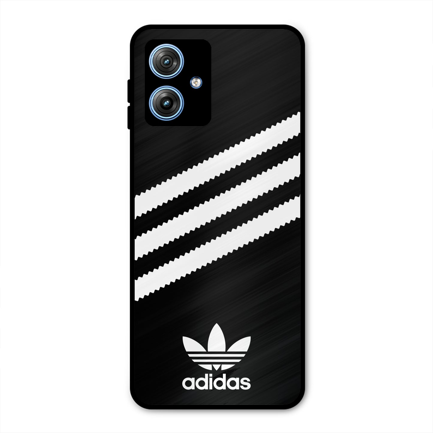 ADIDAS BLACK WHITE STRIPEWAVES PREMIUM GLOSSY PHONECASE FOR MOTOROLA G54