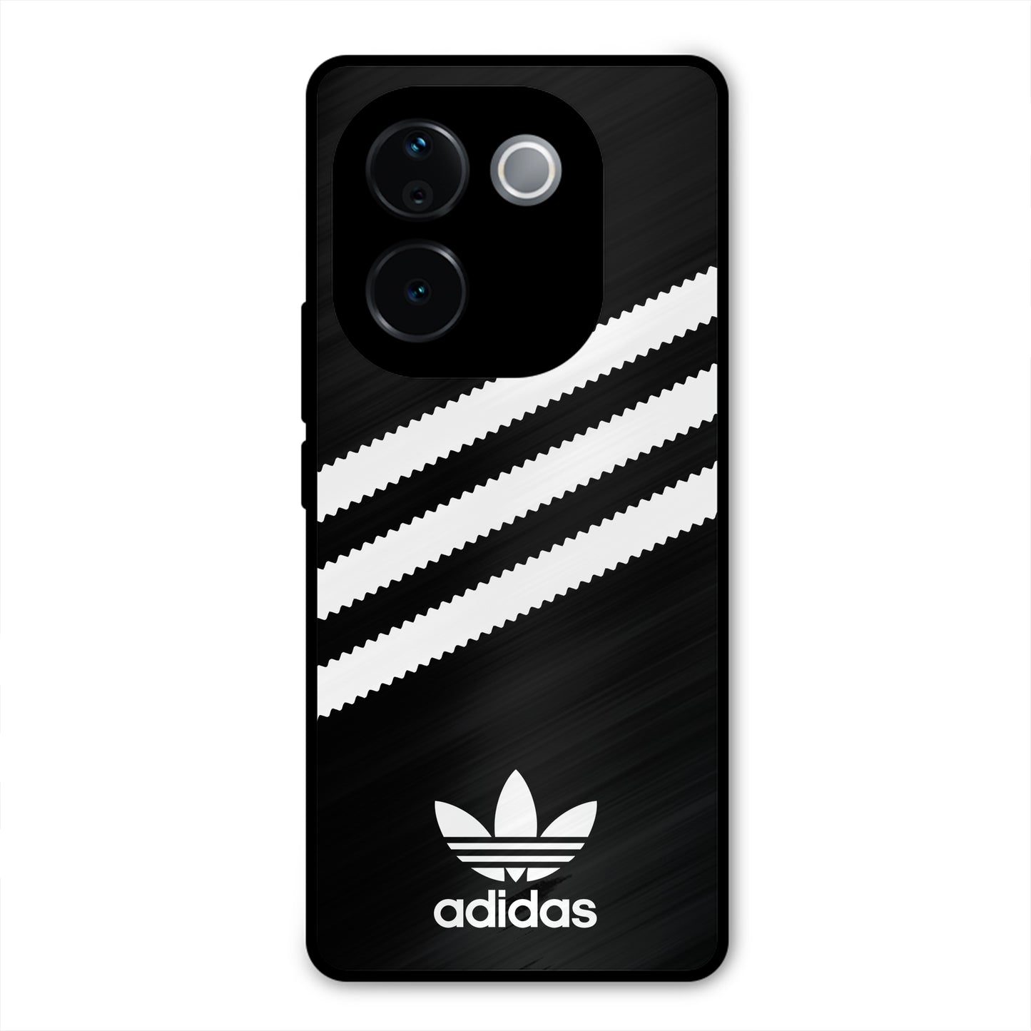 ADIDAS BLACK WHITE STRIPEWAVES PREMIUM GLOSSY PHONECASE FOR VIVO T3 PRO