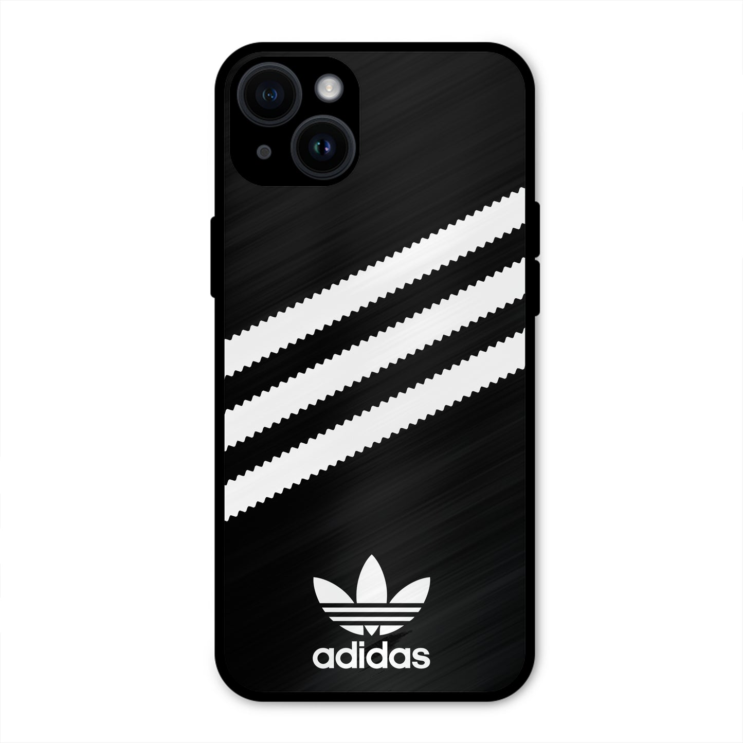 ADIDAS BLACK WHITE STRIPEWAVES PREMIUM GLOSSY PHONECASE FOR IPHONE 14 PLUS