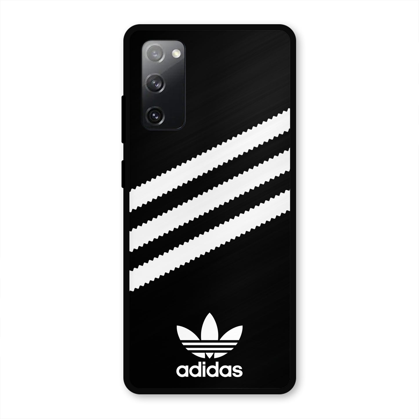 ADIDAS BLACK WHITE STRIPE WAVES PREMIUM GLOSSY PHONECASE FOR SAMSUNG S20 FE