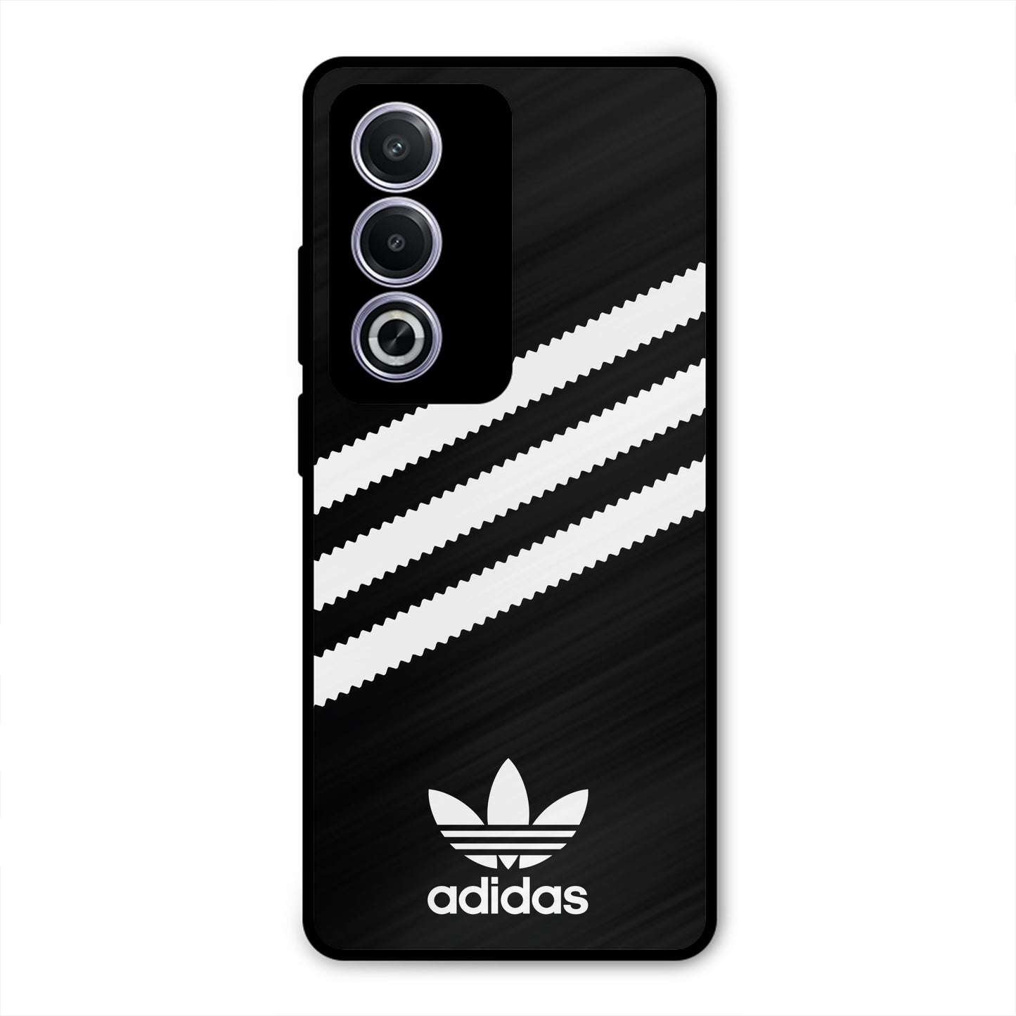 ADIDAS BLACK WHITE STRIPE WAVES PREMIUM GLOSSY PHONECASE FOR OPPO A3 PRO