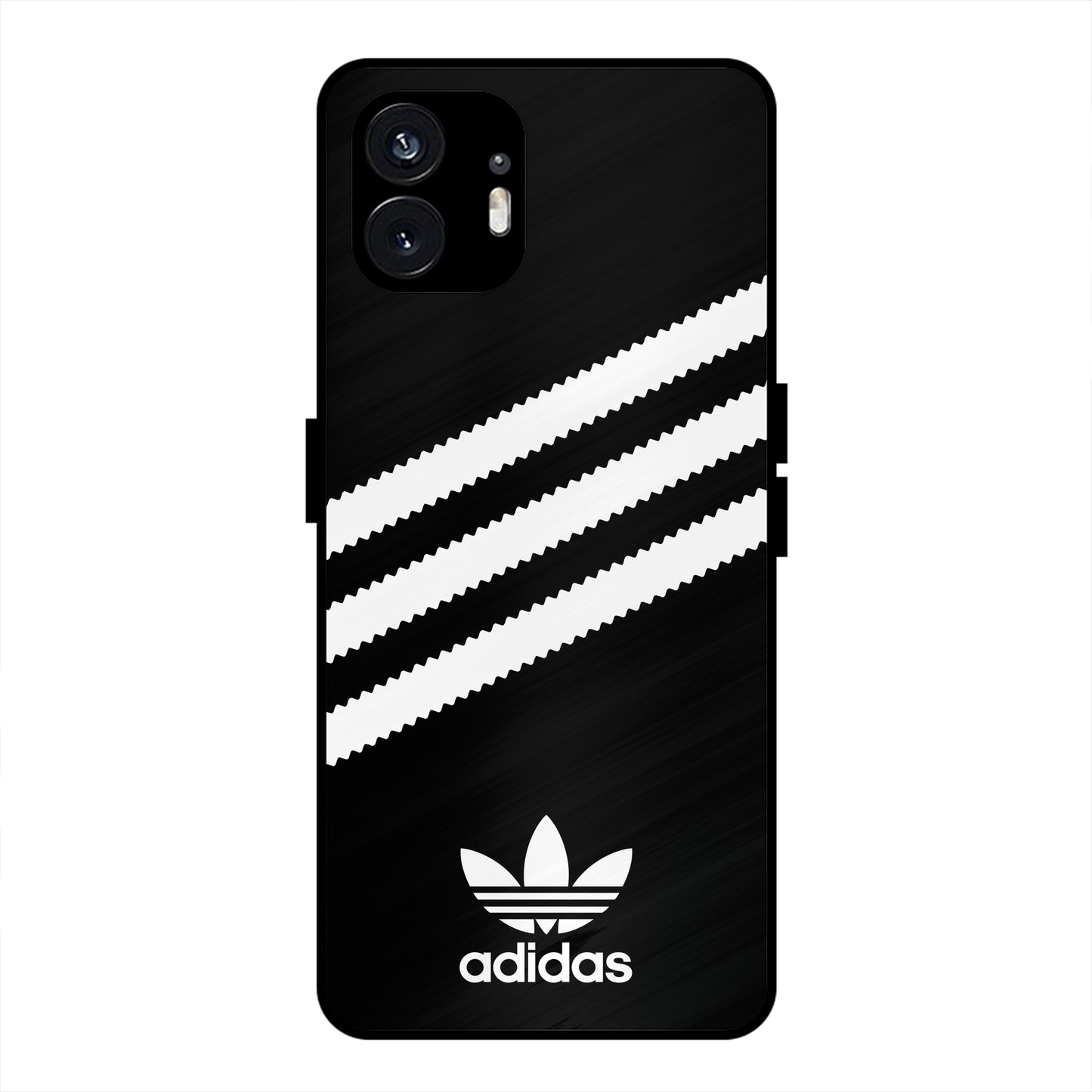 ADIDAS BLACK WHITE STRIPEWAVES PREMIUM GLOSSY PHONECASE FOR NOTHING 2