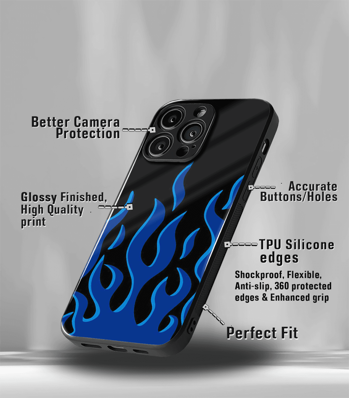 aesthetic bliss premium glossy phone case