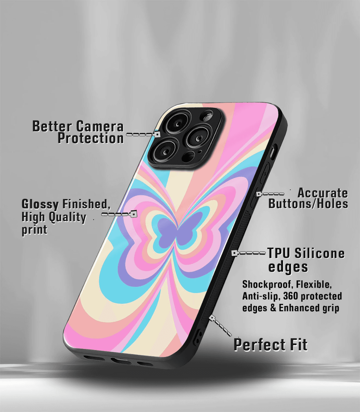 aesthetic bliss premium glossy phone case