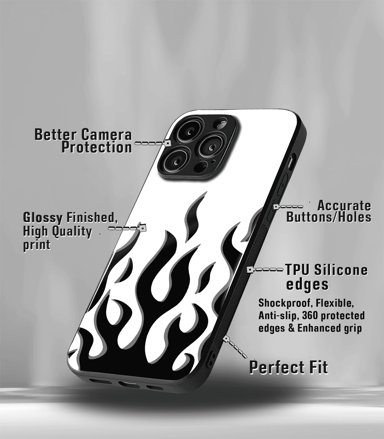 aesthetic bliss premium glossy phone case