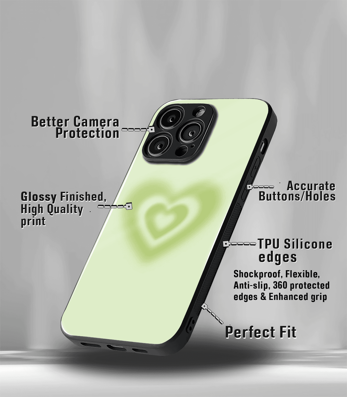 aesthetic bliss premium glossy phone case