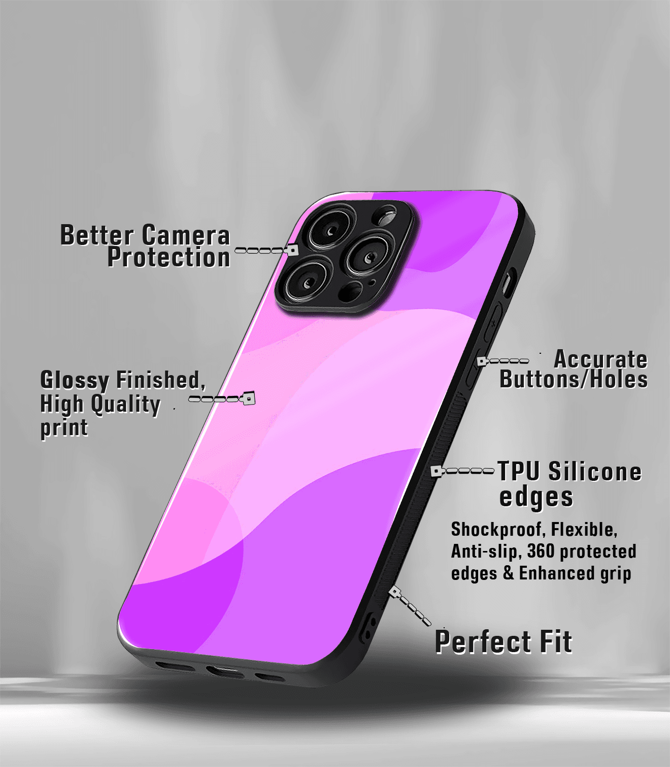 aesthetic bliss premium glossy phone case