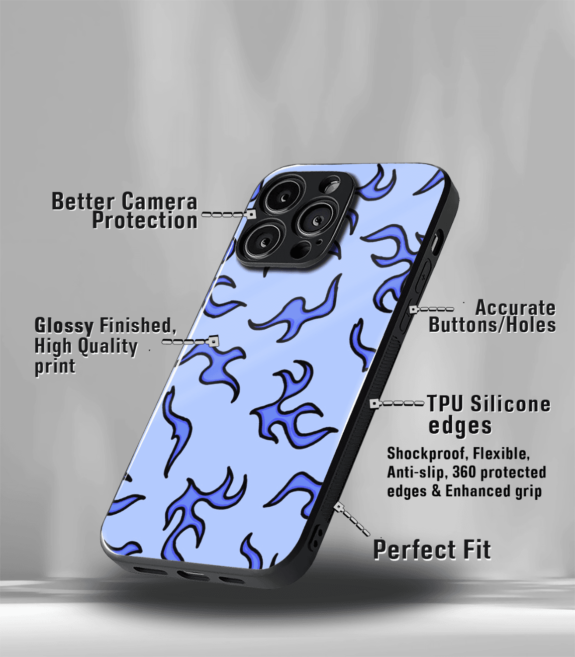 aesthetic bliss premium glossy phone case