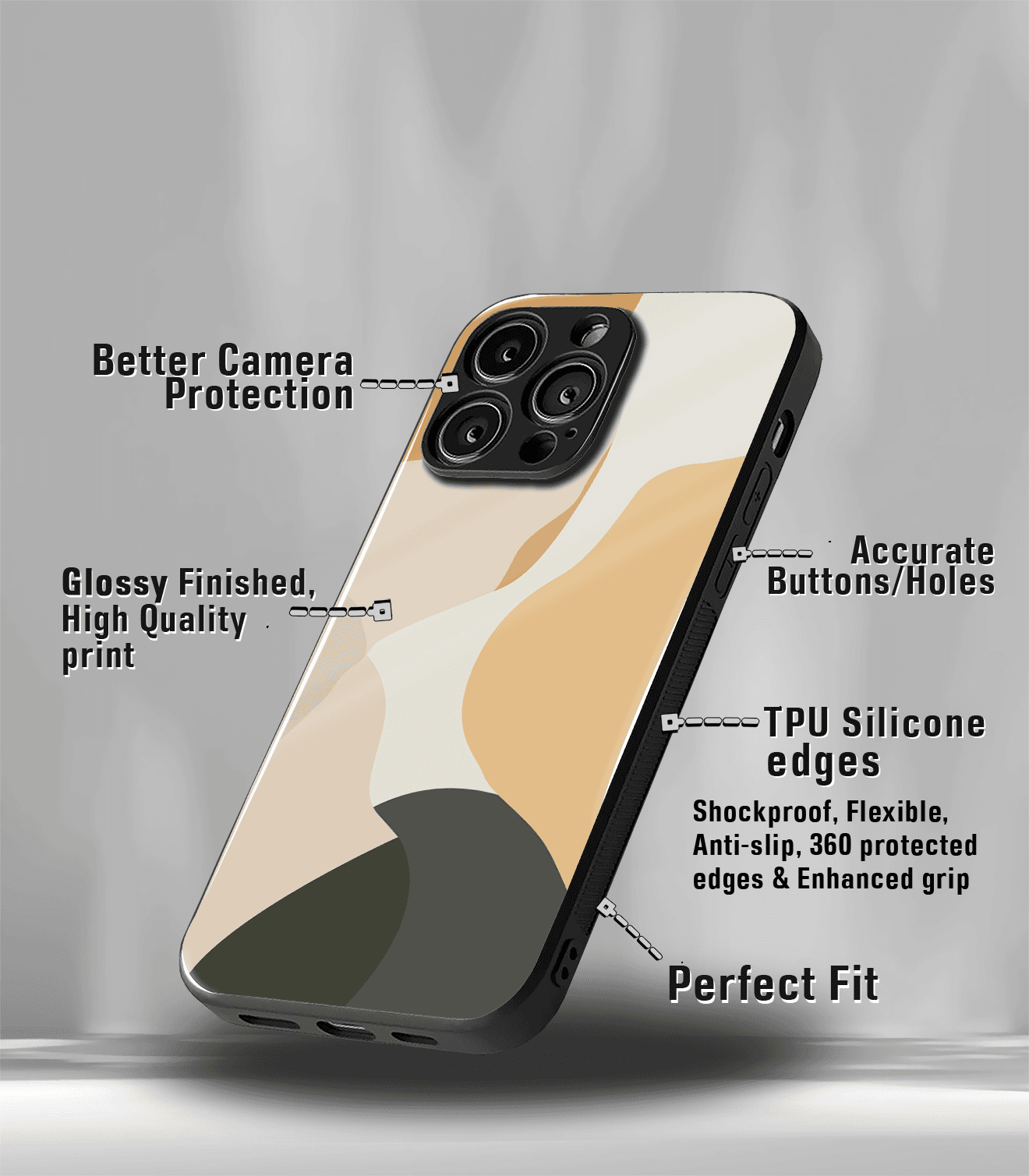 aesthetic bliss premium glossy phone case