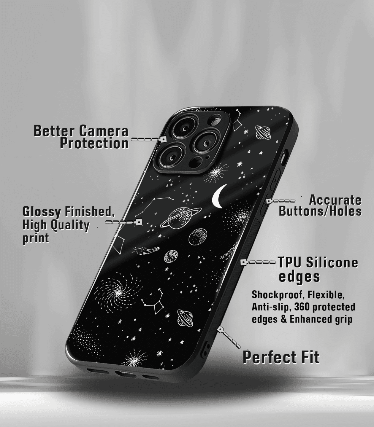 aesthetic bliss premium glossy phone case