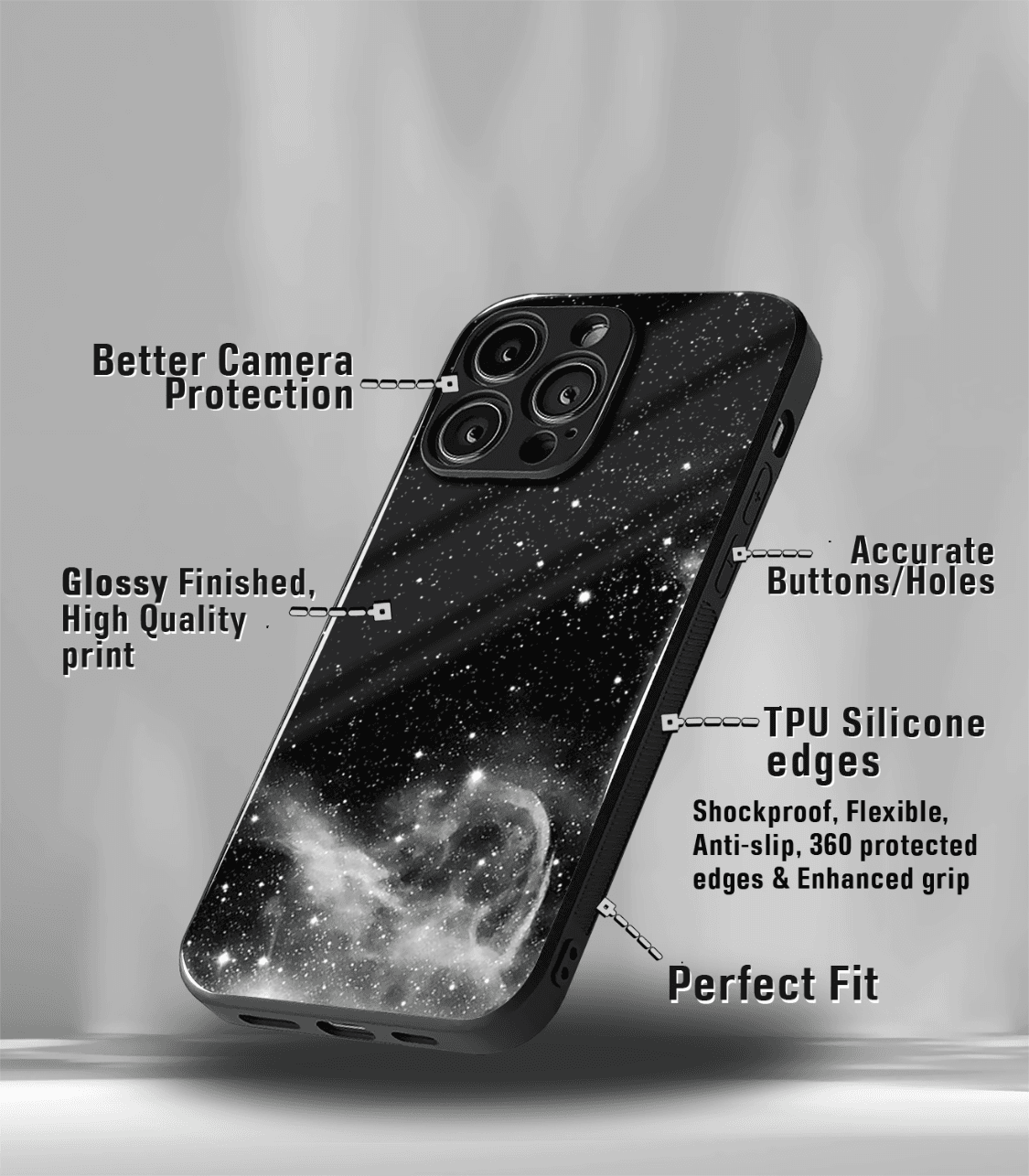 aesthetic bliss premium glossy phone case