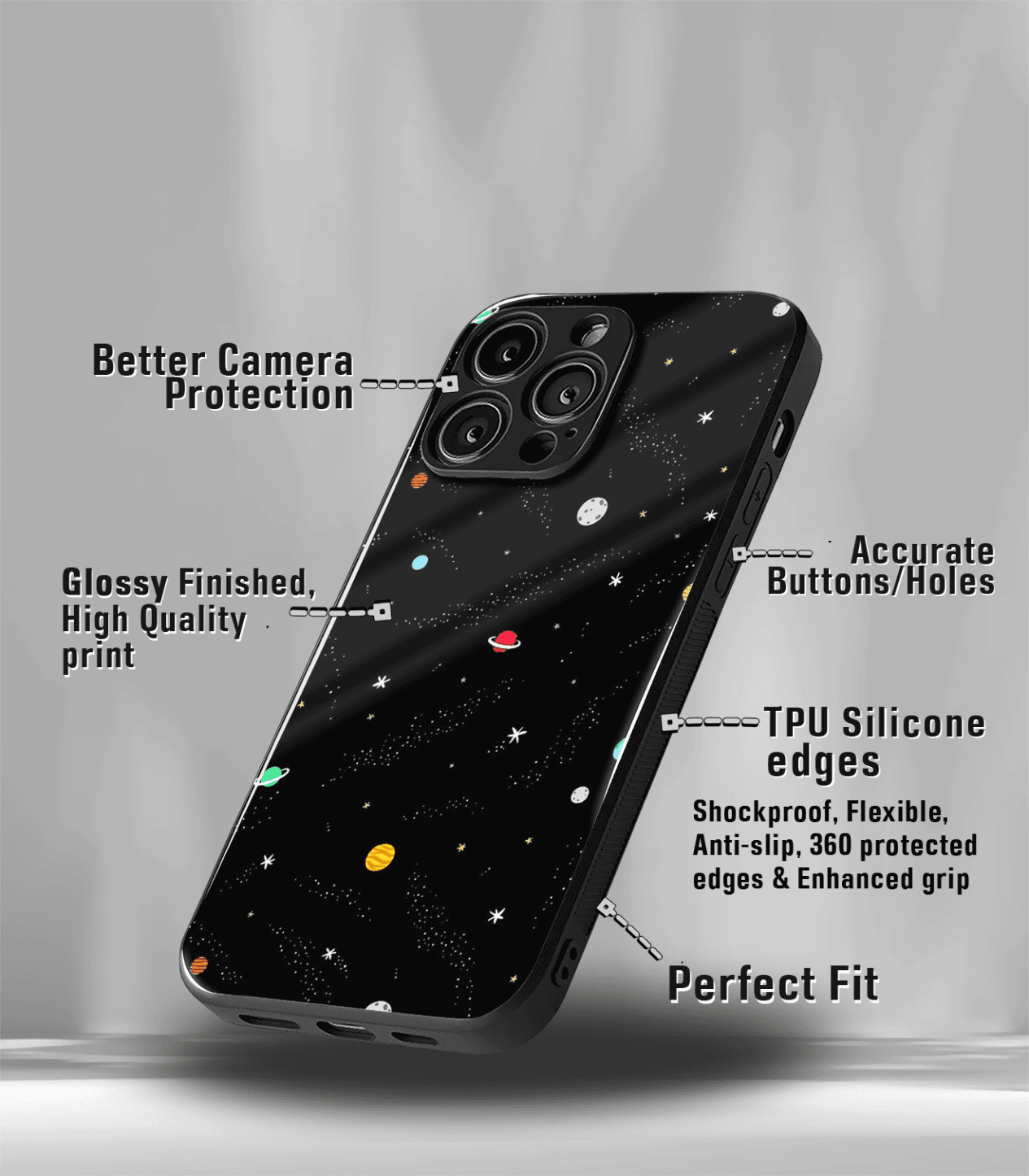 aesthetic bliss premium glossy phone case