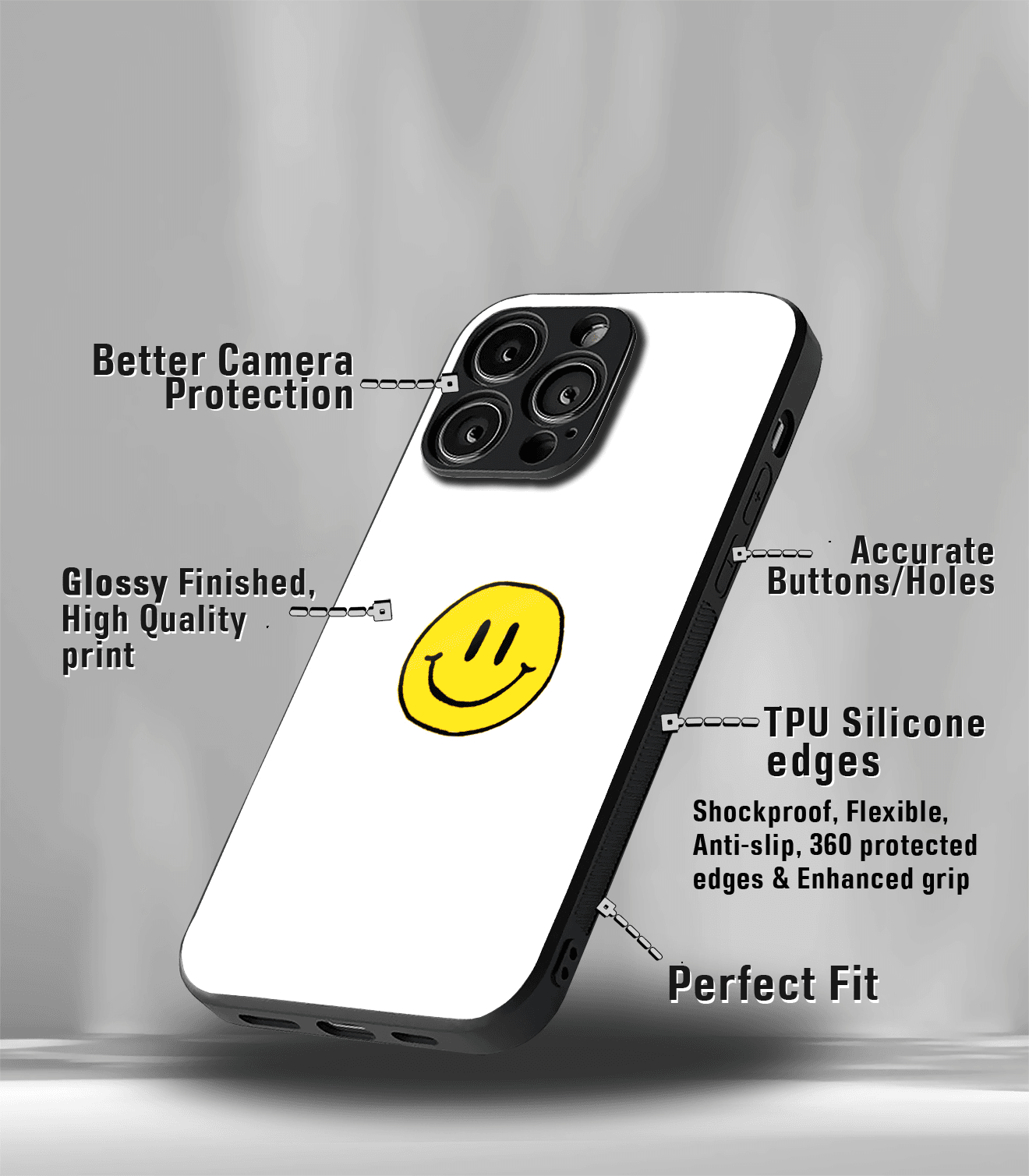 aesthetic bliss premium glossy phone case