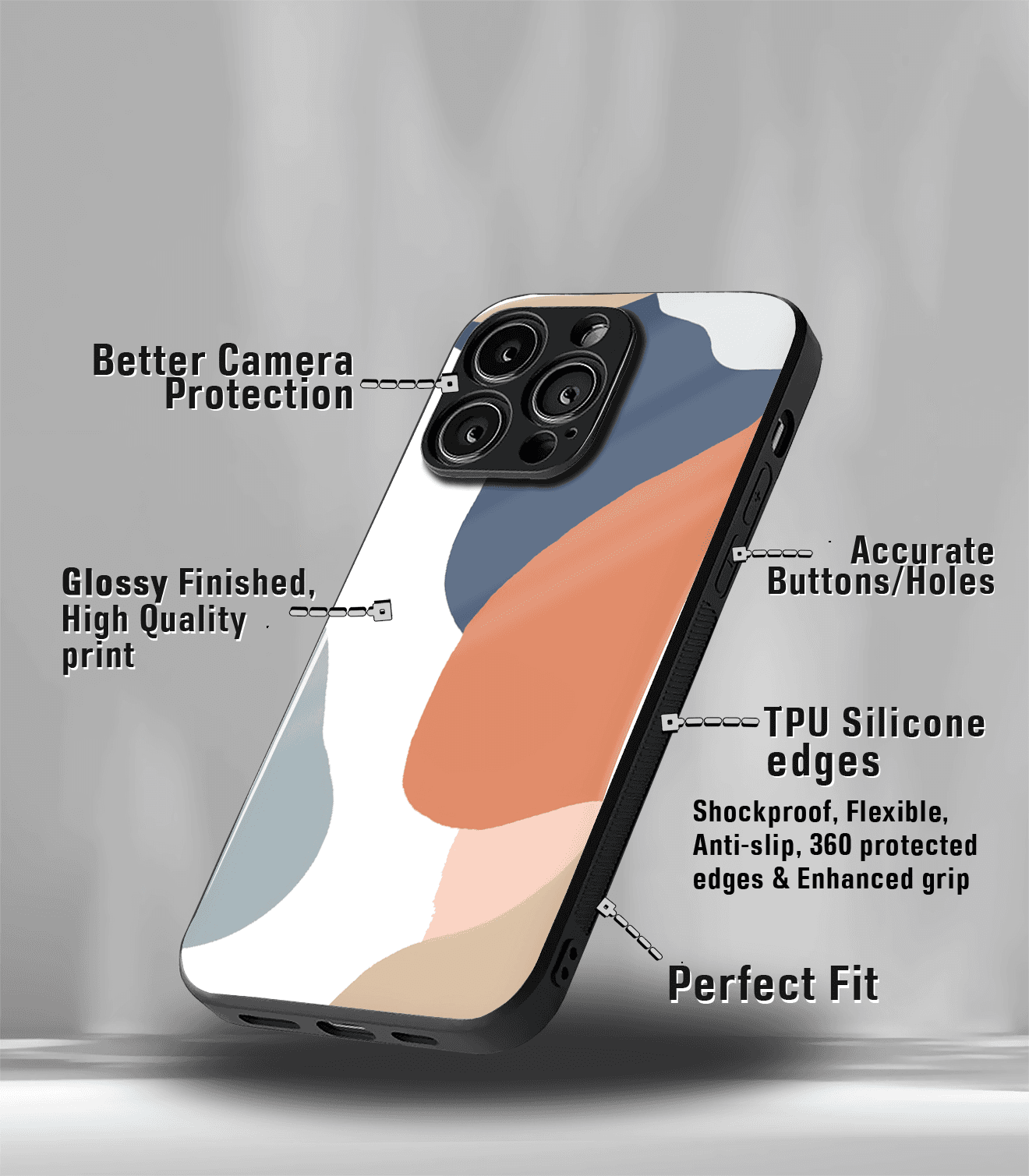 aesthetic bliss premium glossy phone case