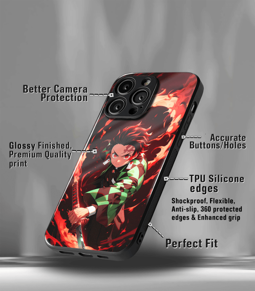 anime printed premium glossy phone case compatible for all phone models