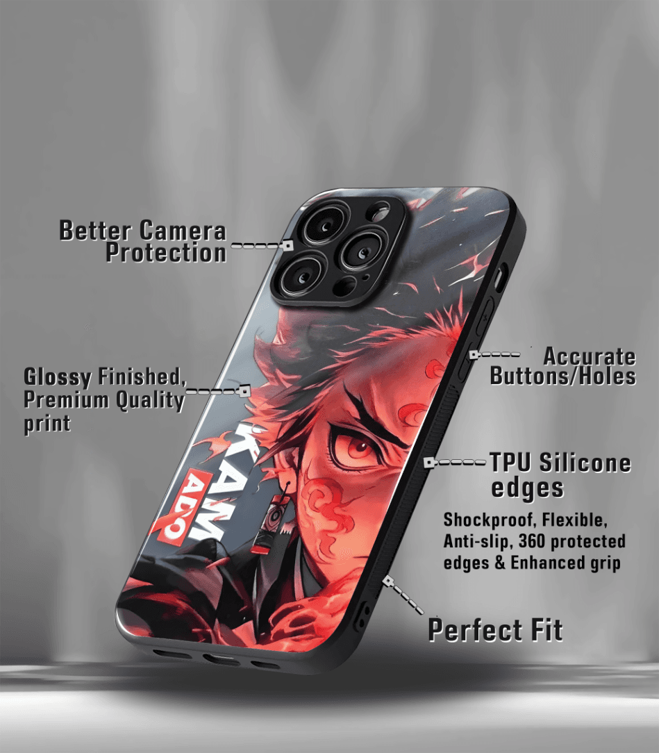 anime printed premium glossy phone case compatible for all phone models