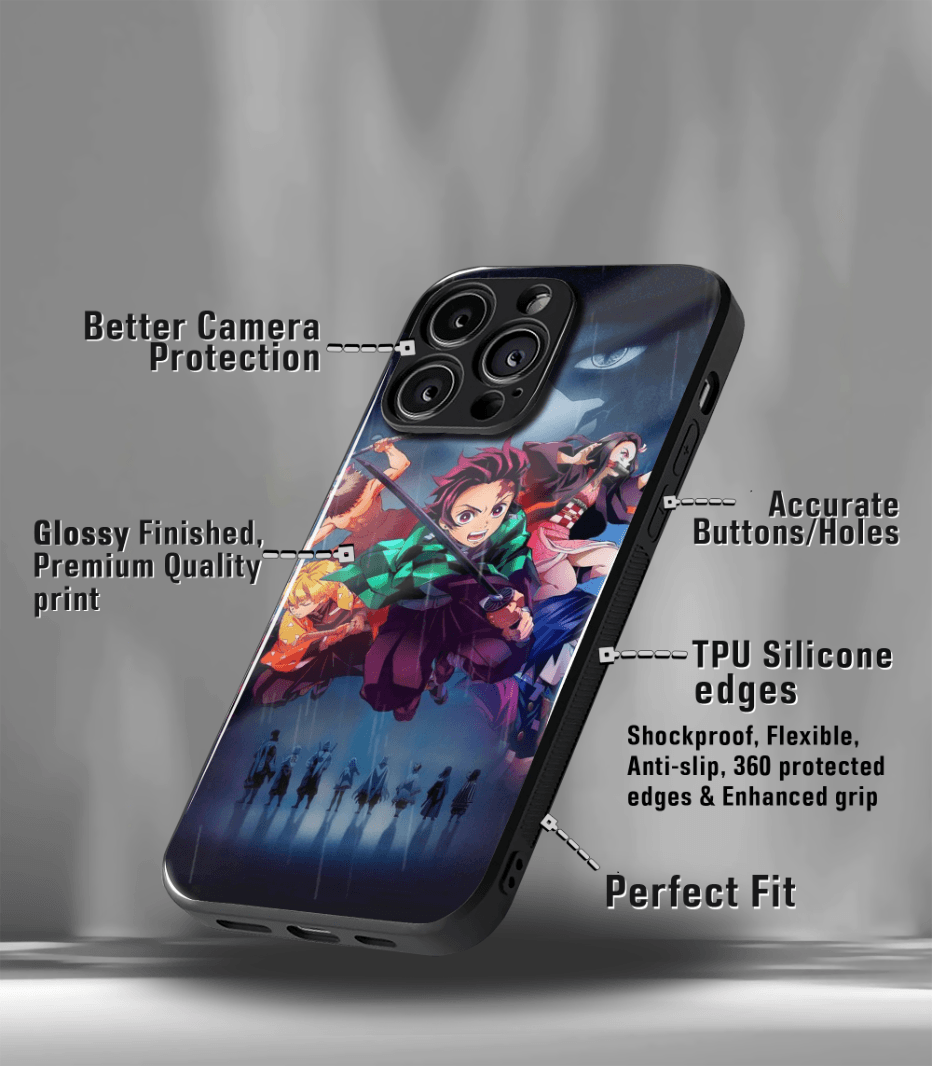 anime printed premium glossy phone case compatible for all phone models