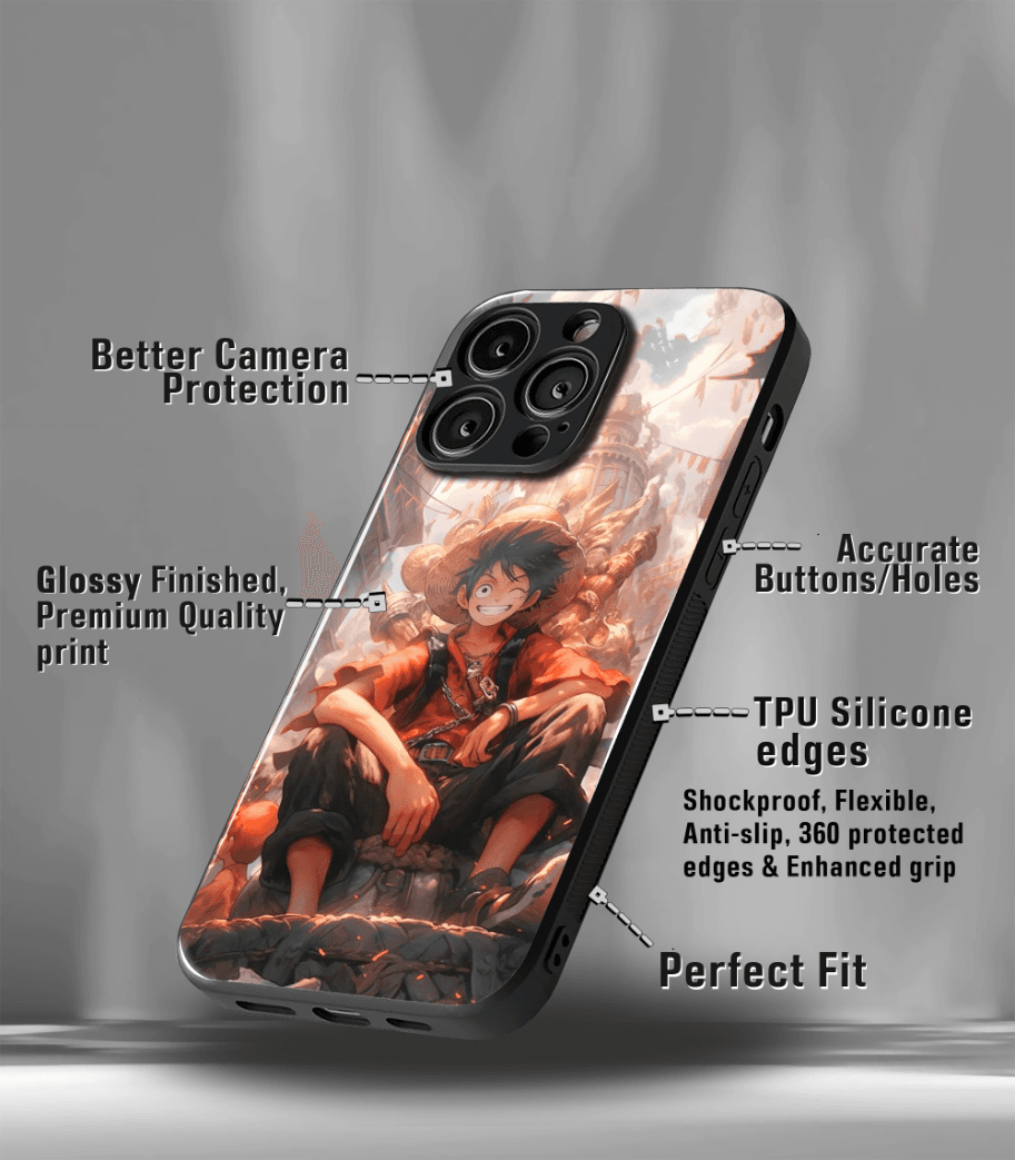 anime printed premium glossy phone case compatible for all phone models