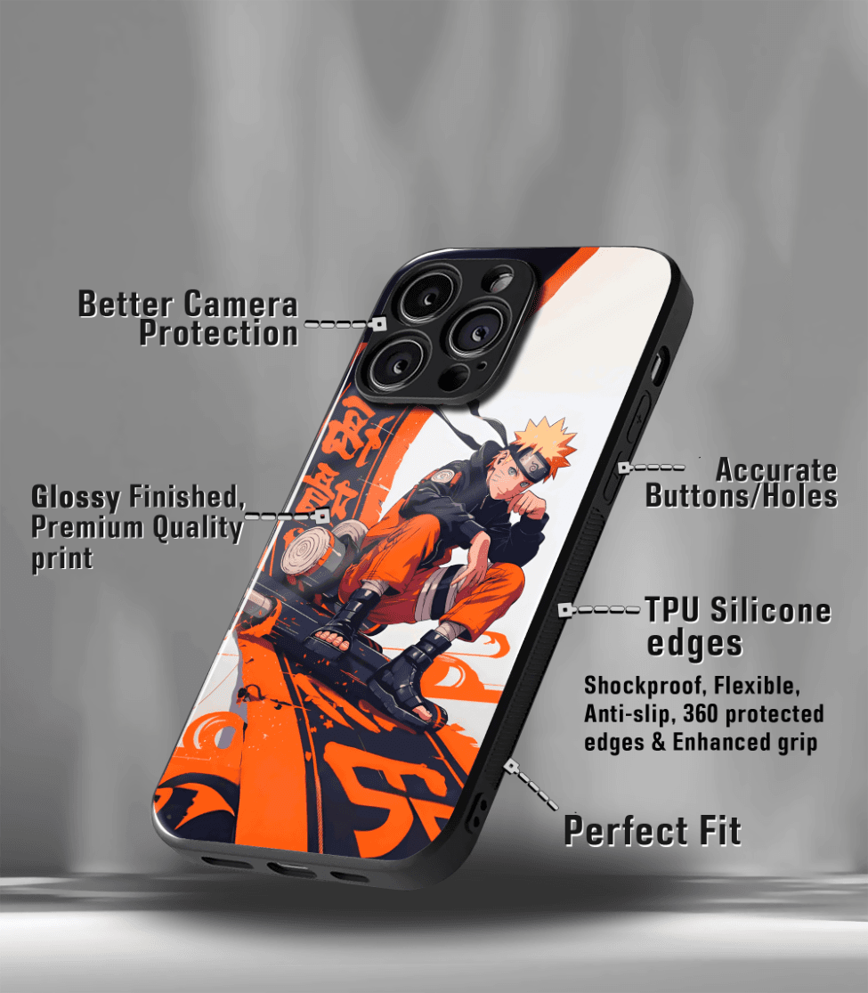 anime printed premium glossy phone case compatible for all phone models