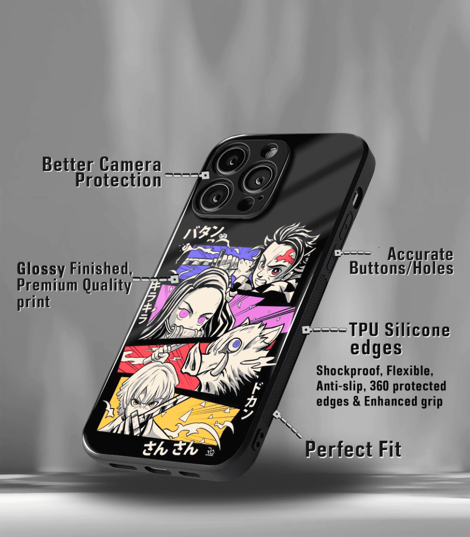 anime printed premium glossy phone case compatible for all phone models