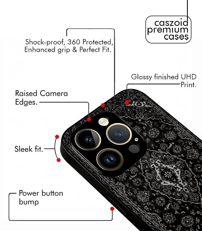 black arabic fusion persian aesthetic premium case