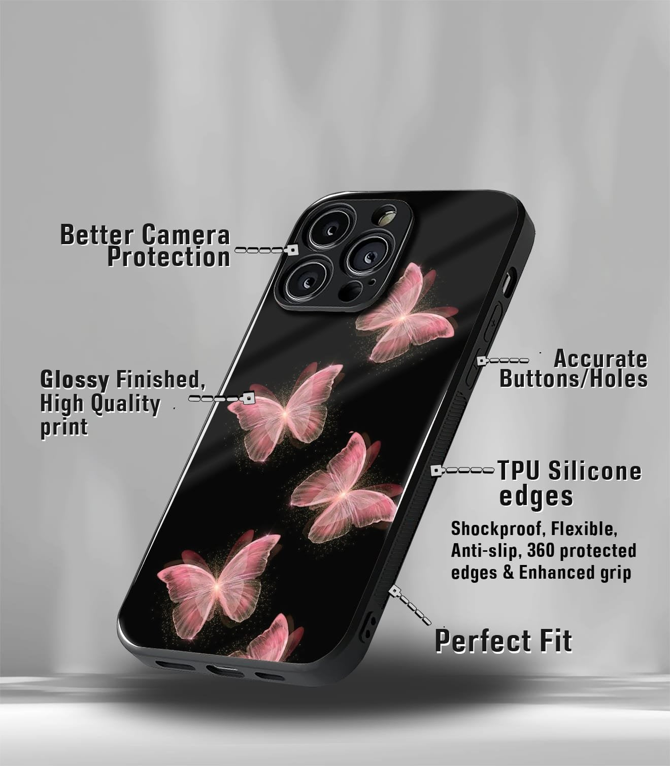 aesthetic bliss premium glossy phone case