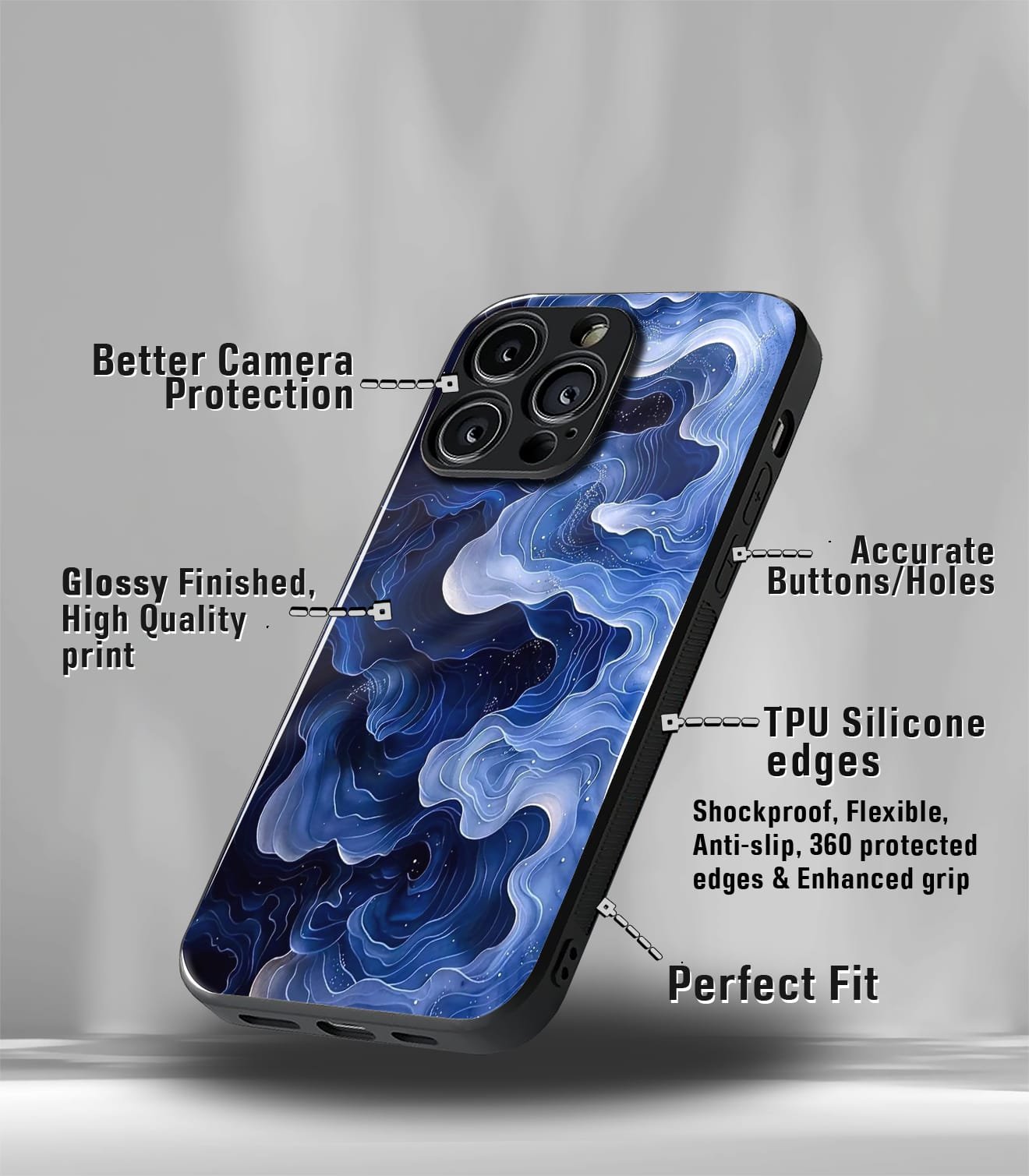 aesthetic bliss premium glossy phone case