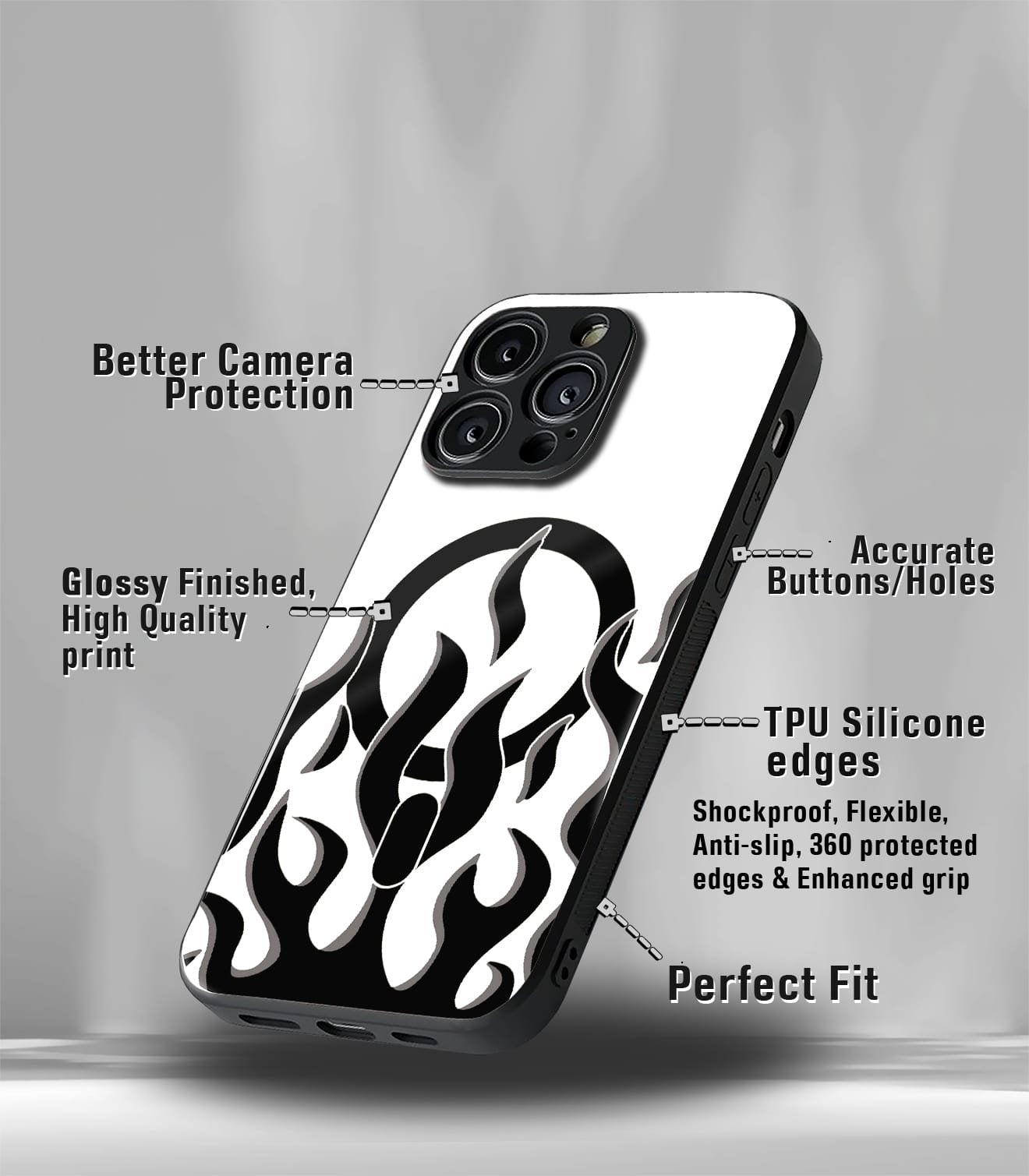 aesthetic bliss premium glossy phone case