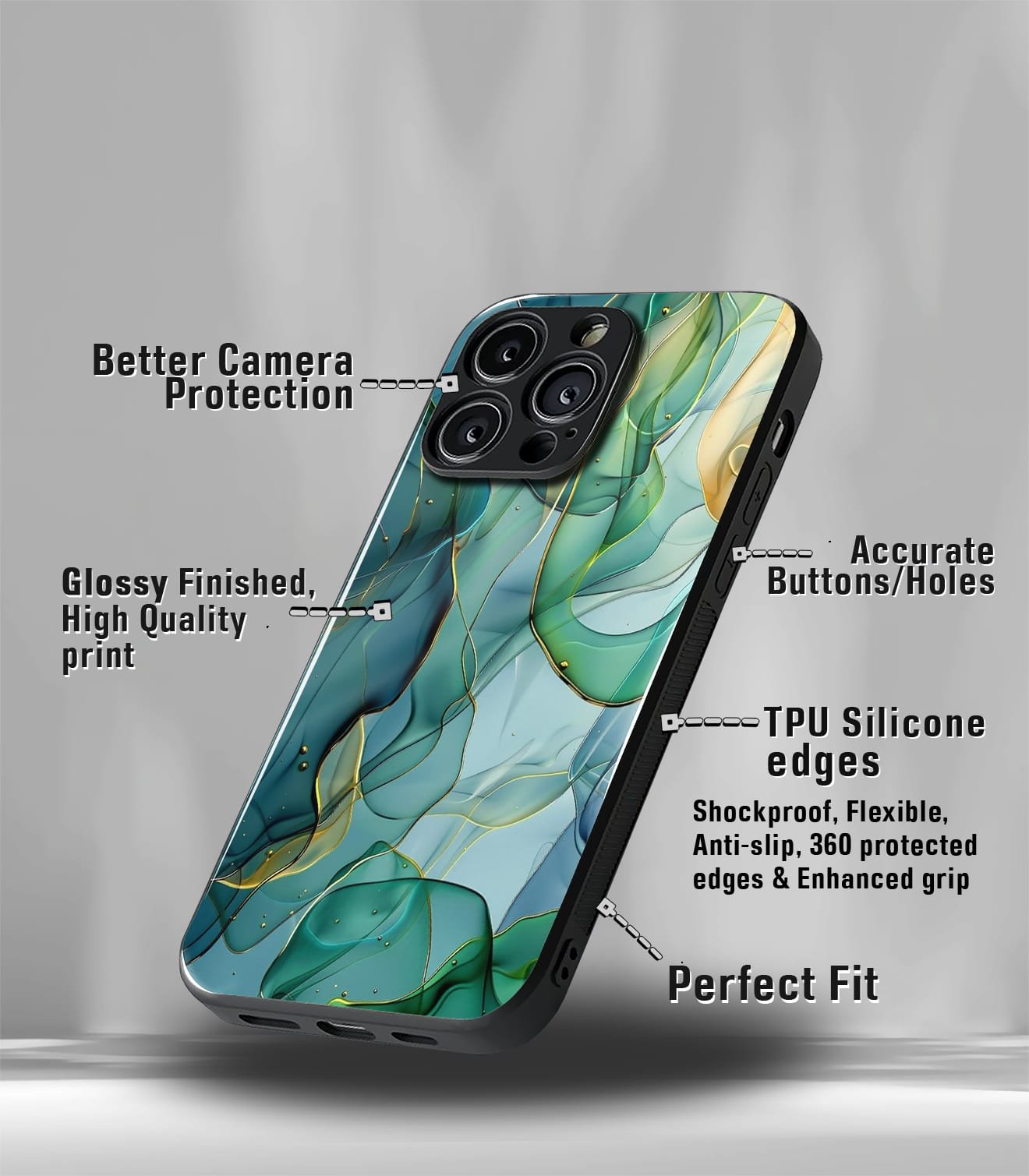 aesthetic bliss premium glossy phone case