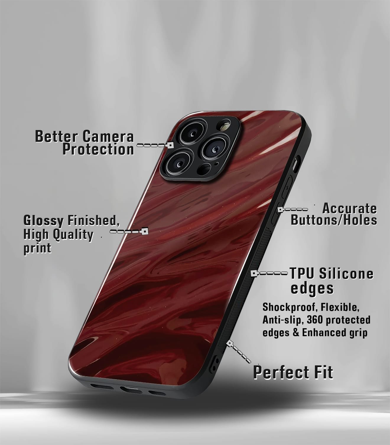 aesthetic bliss premium glossy phone case