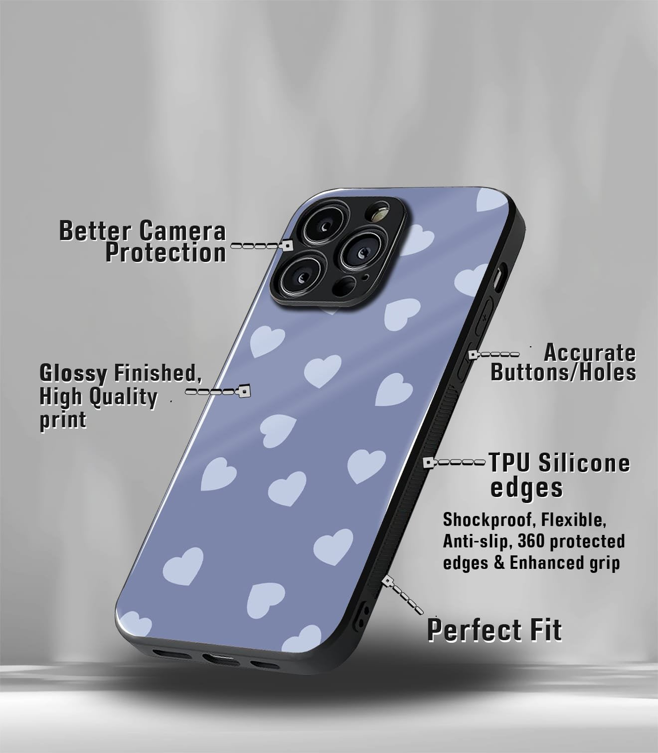 aesthetic bliss premium glossy phone case