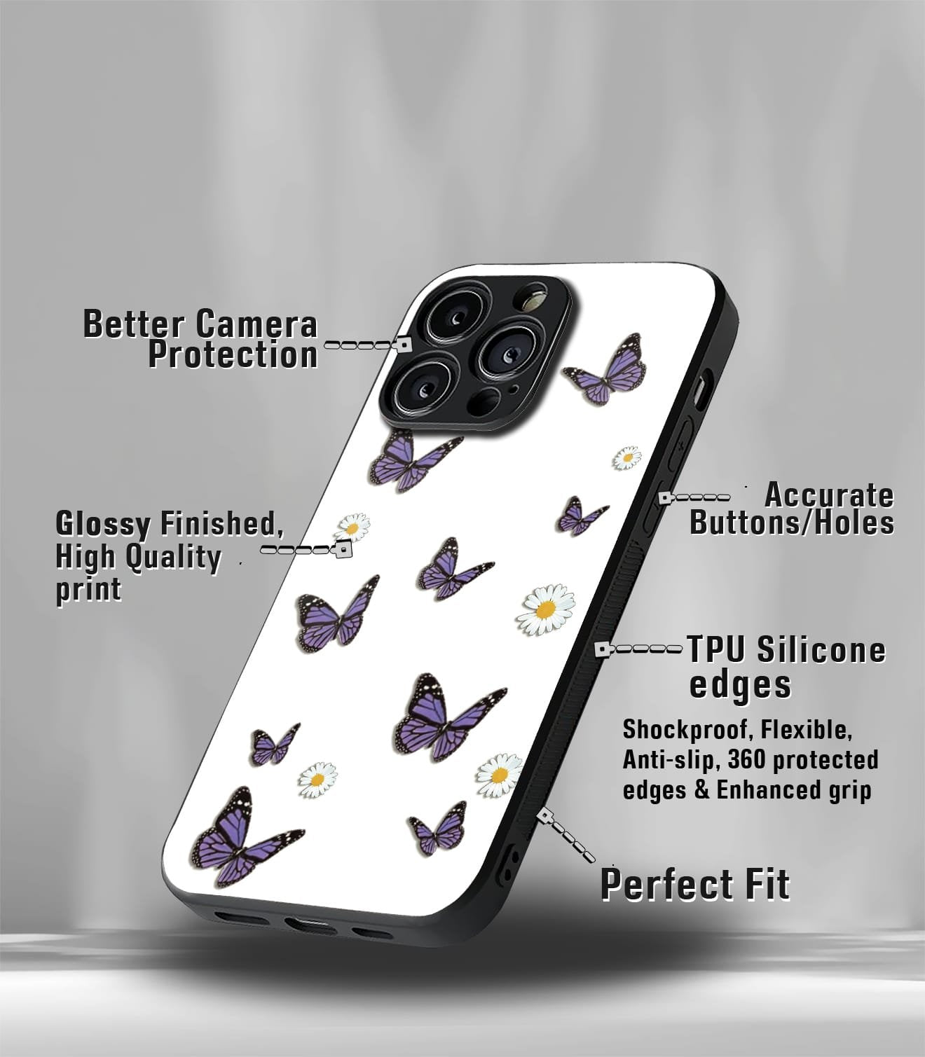 aesthetic bliss premium glossy phone case