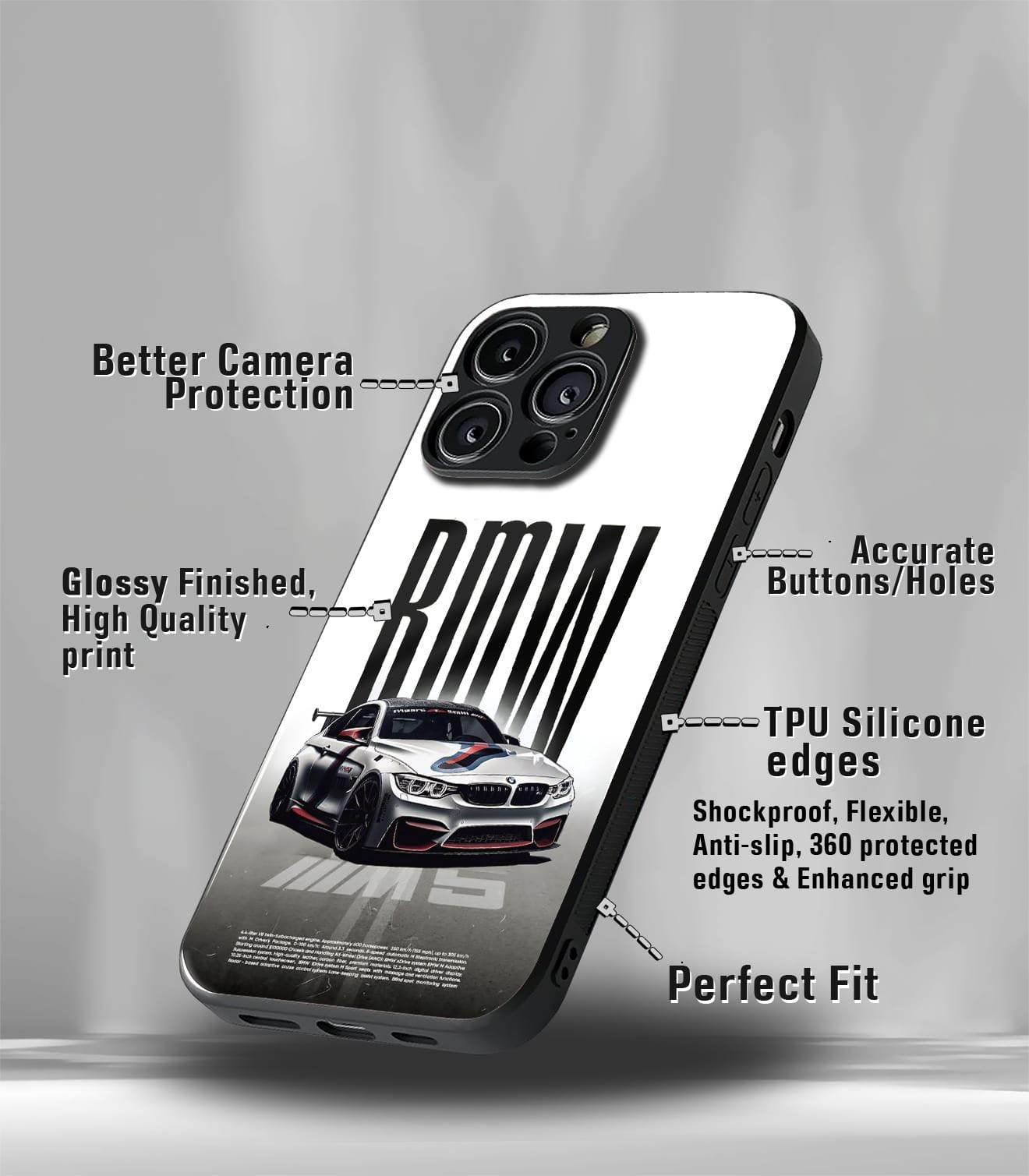 super car automotive premium glossy phone case compatible for every phone models.
