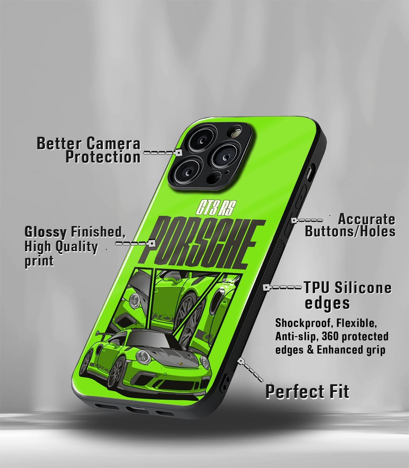 super car automotive premium glossy phone case compatible for every phone models.