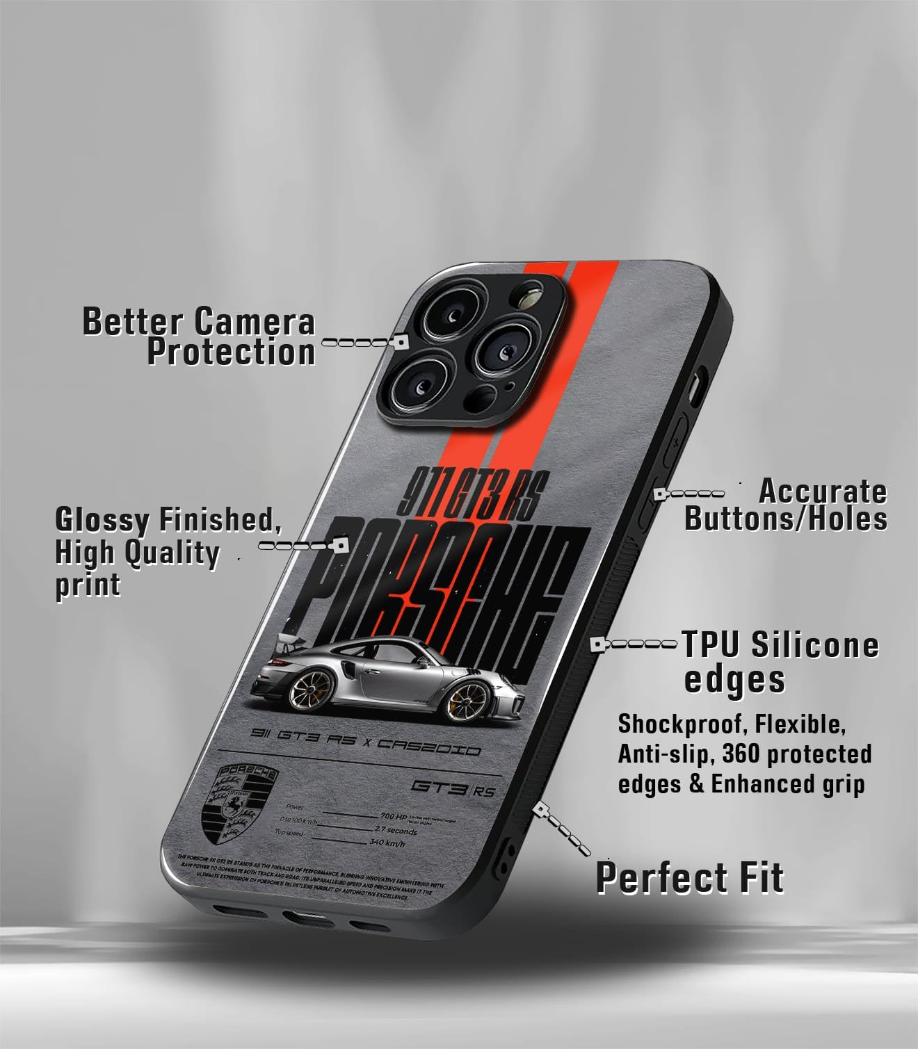 911 edition super car automotive premium glossy phone case compatible for every phone models.