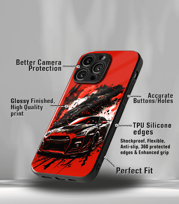 super car automotive premium glossy phone case compatible for every phone models.