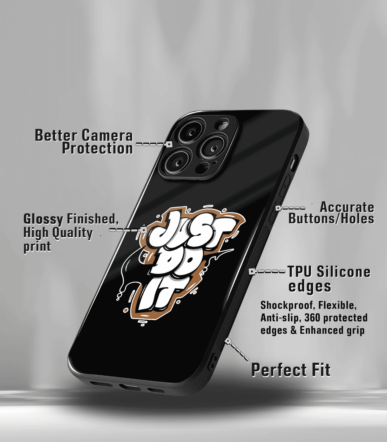 spin off premium glossy phone case compatible for all phone models!