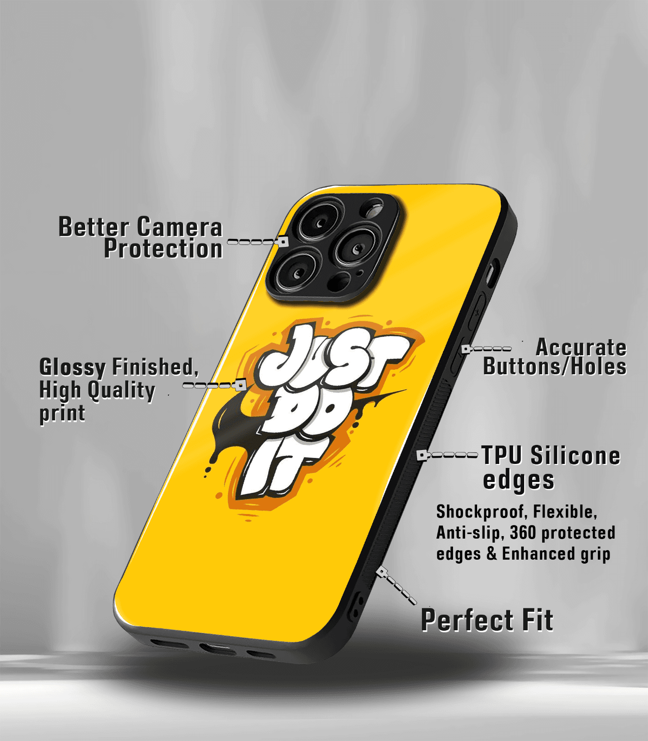 spin off premium glossy phone case compatible for all phone models!