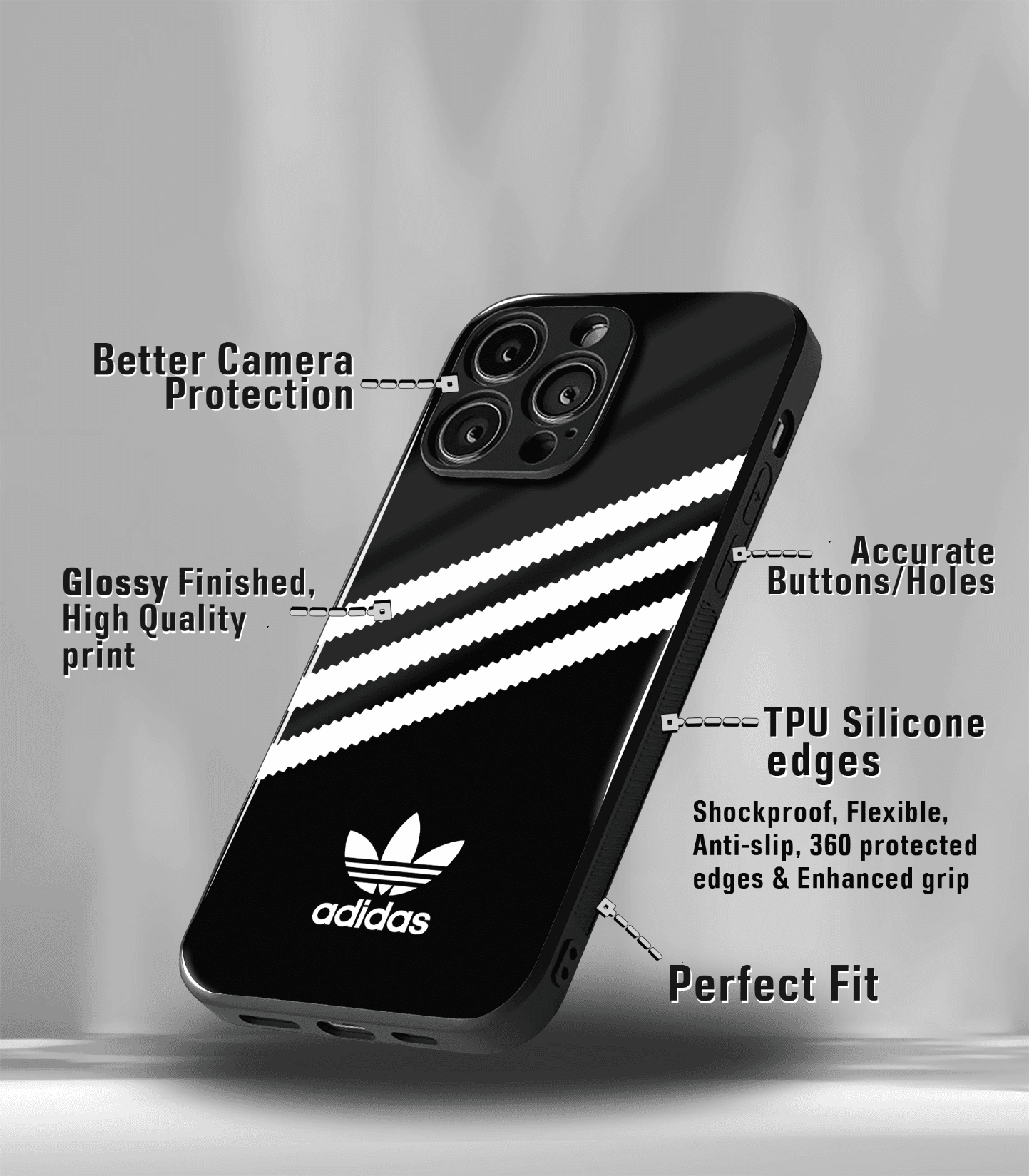 spin off premium glossy phone case compatible for all phone models!