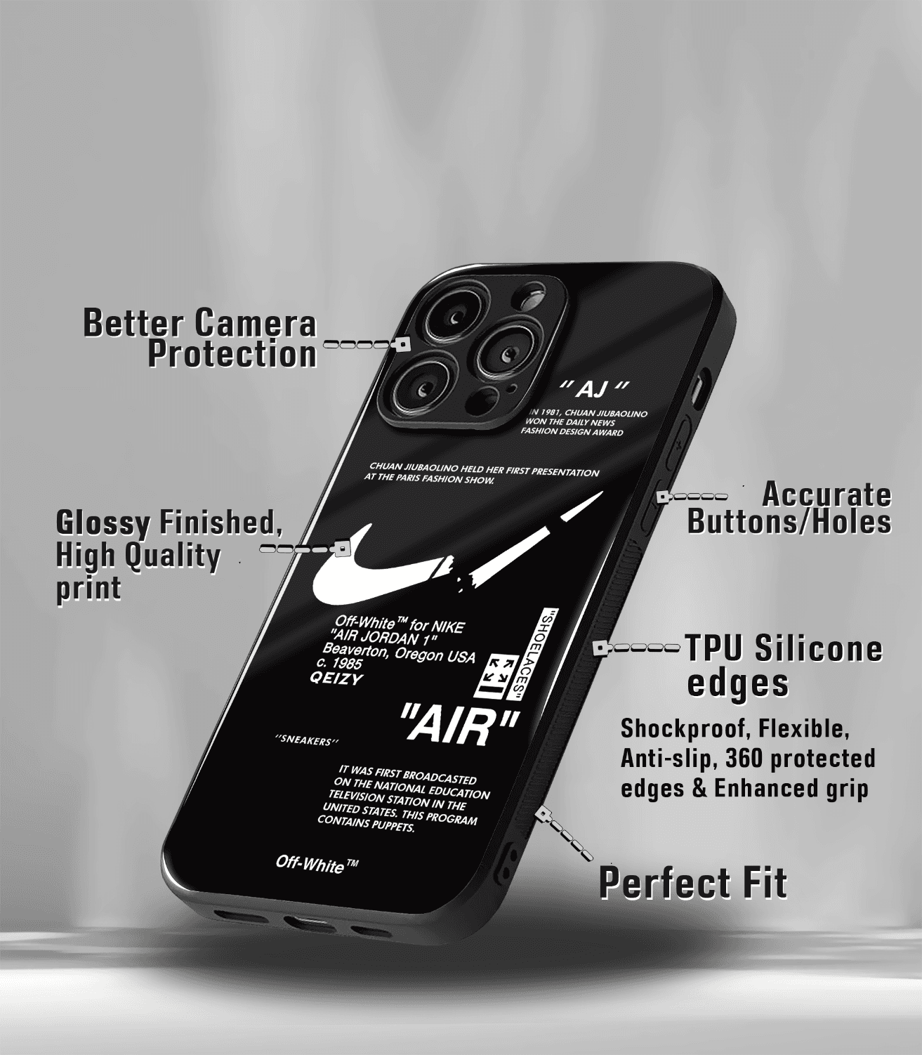 spin off premium glossy phone case compatible for all phone models!