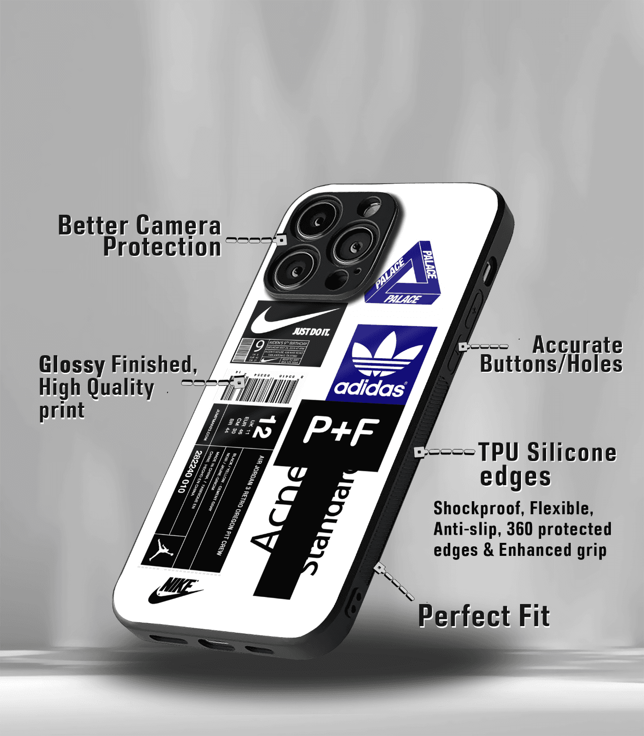 spin off premium glossy phone case compatible for all phone models!