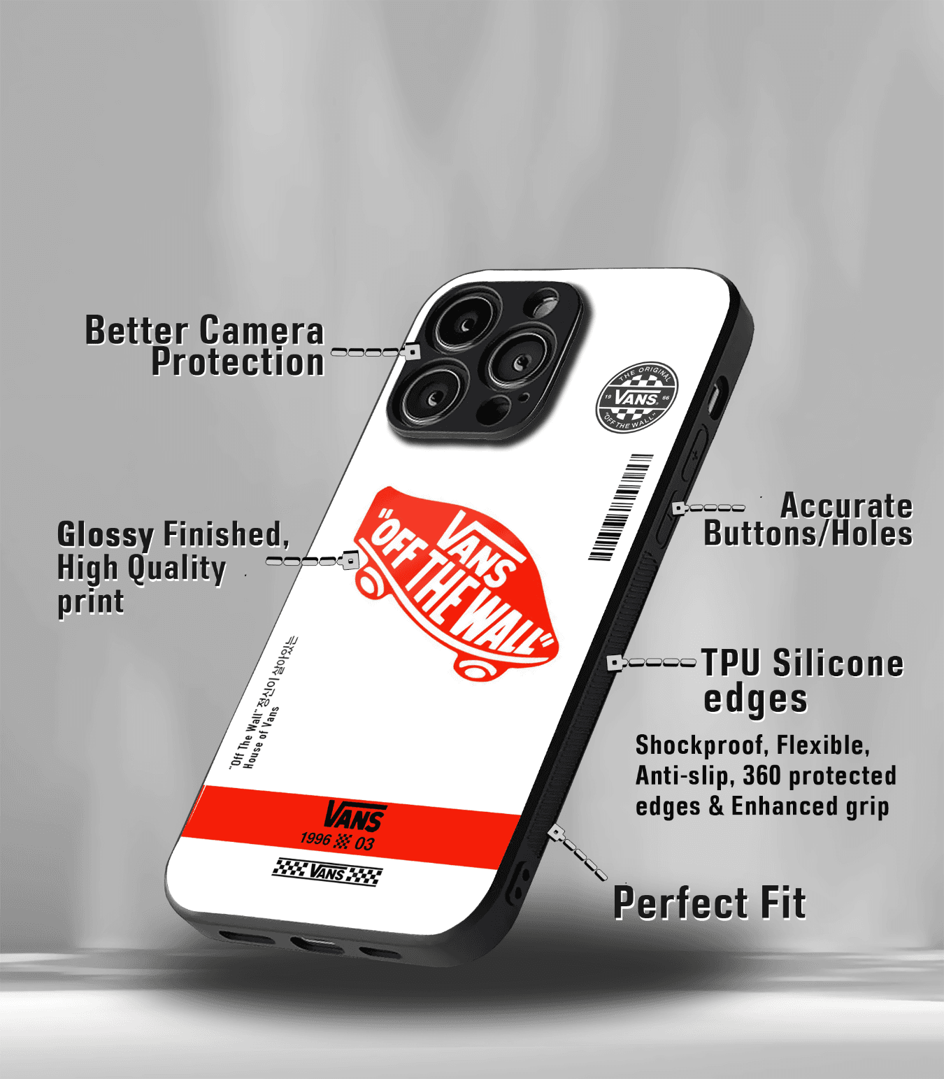 spin off premium glossy phone case compatible for all phone models!
