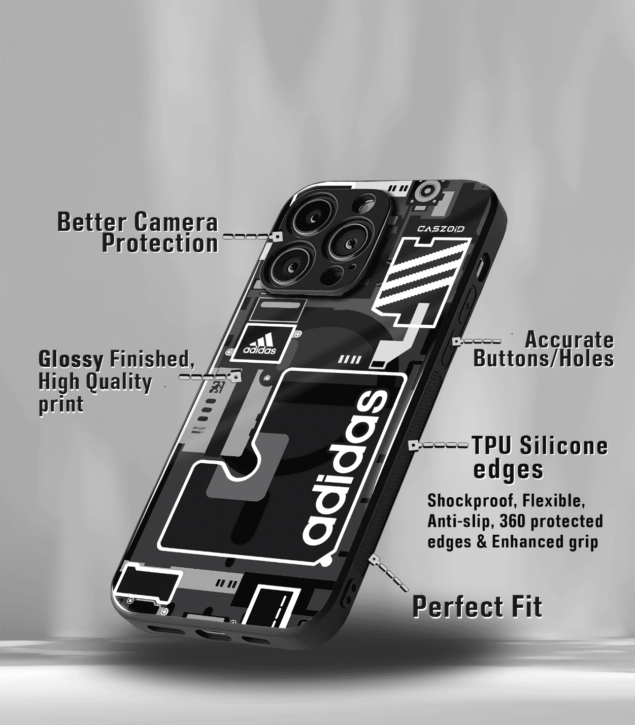 spin off premium glossy phone case compatible for all phone models!