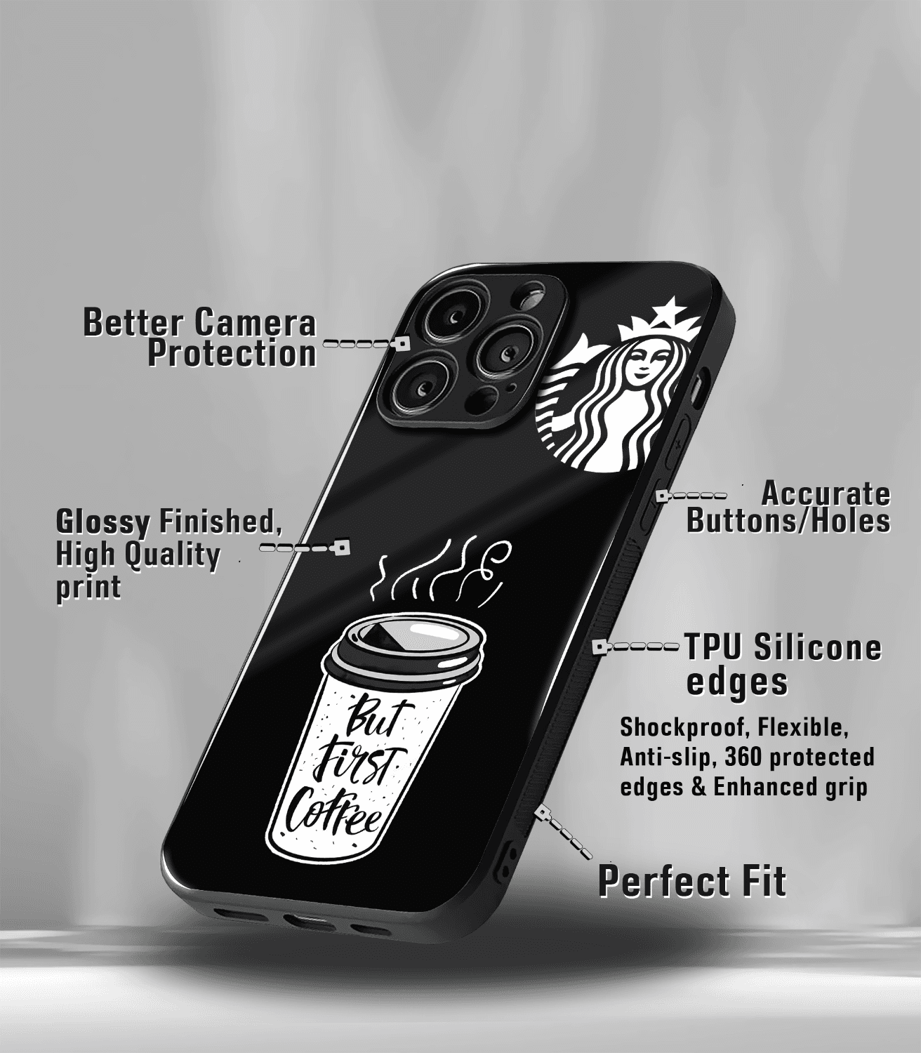 spin off premium glossy phone case compatible for all phone models!