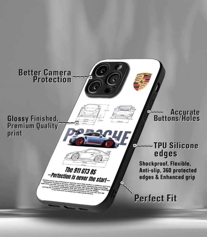 porsche super car automotive premium glossy phone case compatible for every phone models.